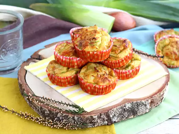 Recept Muffins med purjolöksfondue