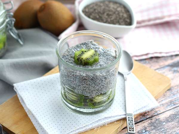 Recept Chiafröpudding med kiwifrukt