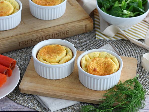 Recept Sufflé med rökt lax och färskost