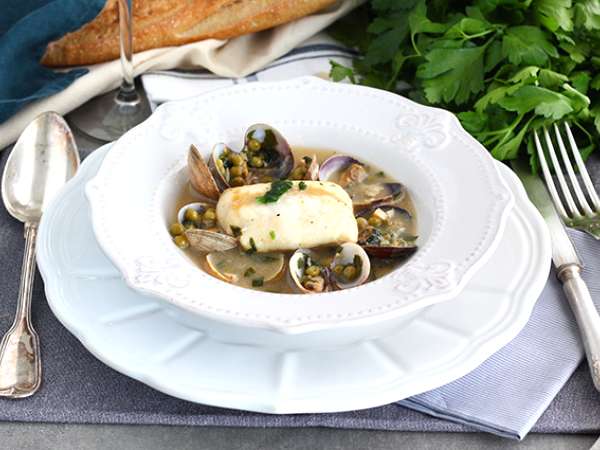 Recept Stuvad kummel med musslor och ärtor