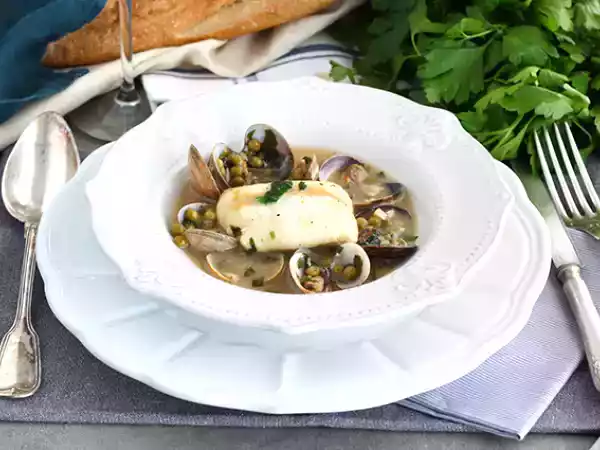 Recept Stuvad kummel med musslor och ärtor