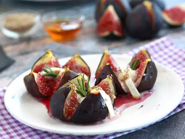Recept Rostade fikon med honung och getost