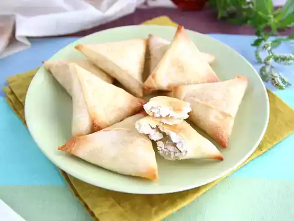 Recept Samoussas med getost och honung
