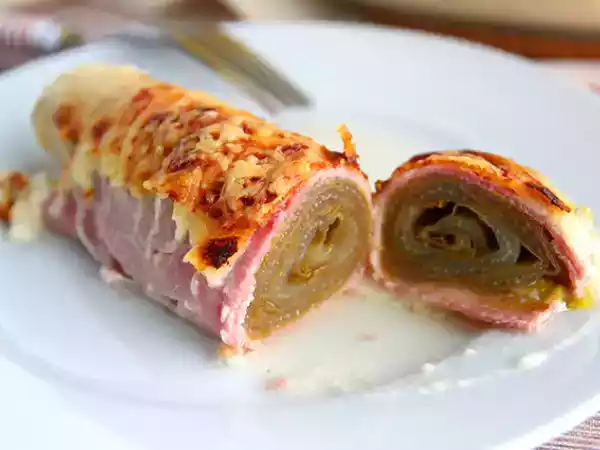 Recept Gratinerade endiver med skinka