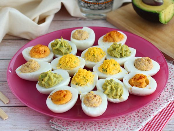 Recept Mimosa-ägg, i 4 olika varianter