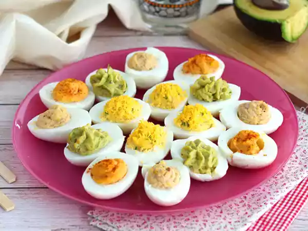 Recept Mimosa-ägg, i 4 olika varianter