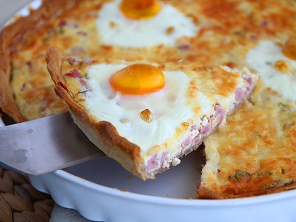 Recept Quiche med ägg och skinka