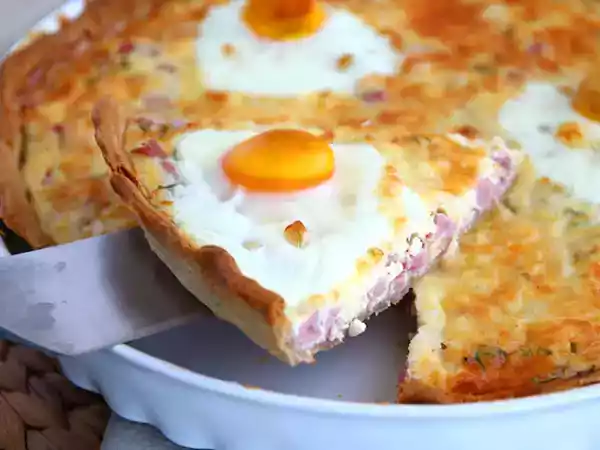 Recept Quiche med ägg och skinka