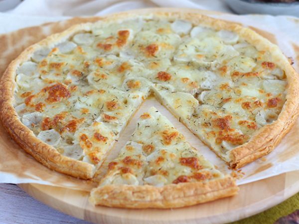 Recept Smördegstårta med jordärtskockor