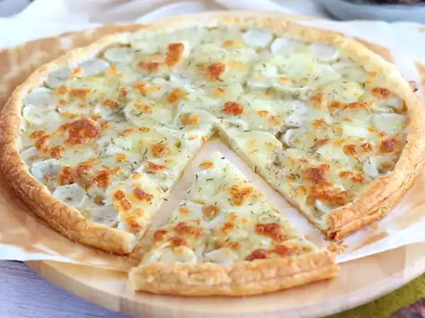 Recept Smördegstårta med jordärtskockor