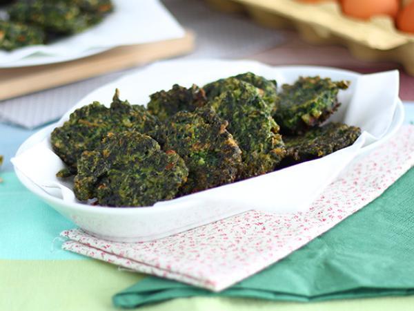 Recept Enkla spenatfritters