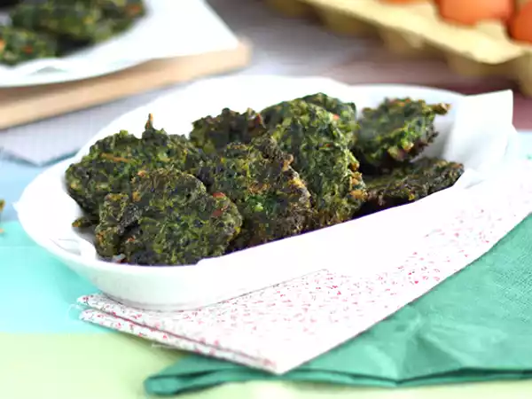 Recept Enkla spenatfritters