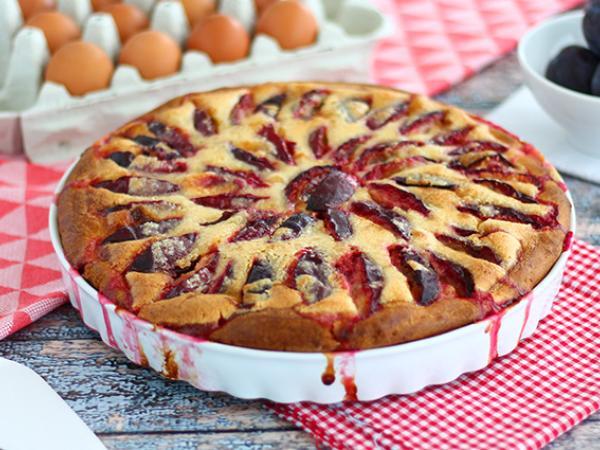 Recept Briocheplommontårta