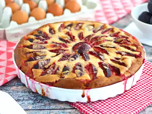 Recept Briocheplommontårta
