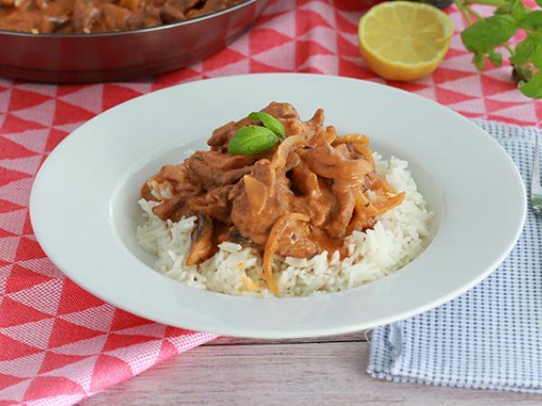 Recept Snabb och enkel biff stroganoff
