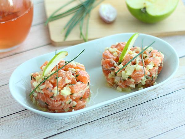 Recept Tartare av färsk lax och grönt äpple