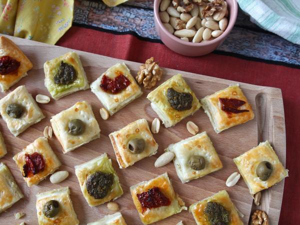 Recept Snabba och enkla smördegsbitar för en lyckad aperitif!