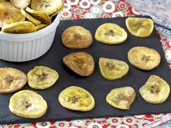 Recept Bakade bananchips i ugnen