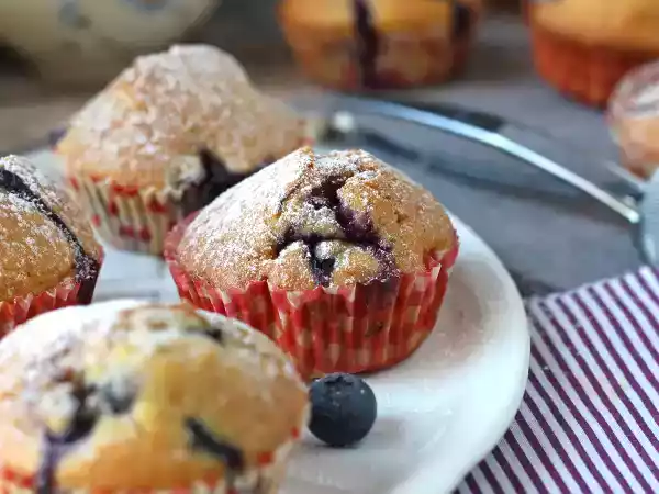 Recept Blåbärsmuffins, en miniversion av pyreneisk paj!