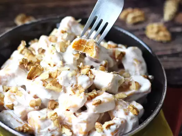 Recept Krämig pumpagnocchi med philadelphia och krispiga valnötter