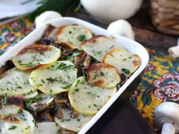 Recept Potatisgratäng med champinjoner