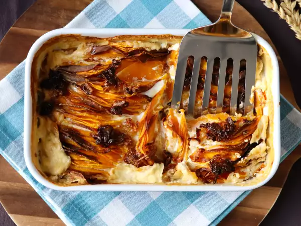 Recept Gratäng på butternutpumpa i airfryer, dauphinoise-style