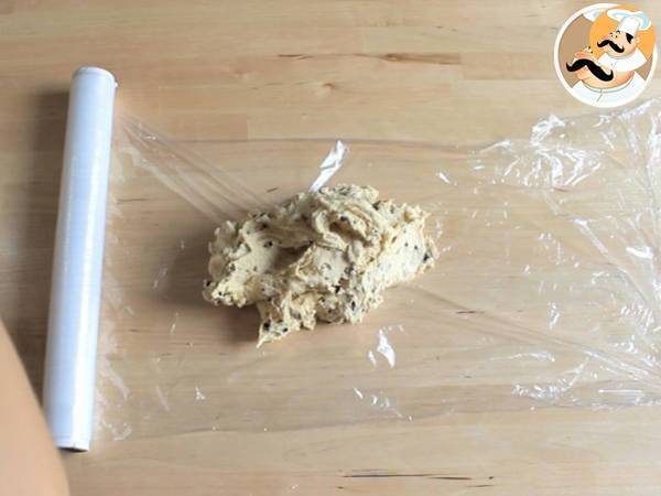 Chokladkakor med chokladbitar - Beredning steg 2