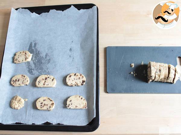 Chokladkakor med chokladbitar - Beredning steg 4