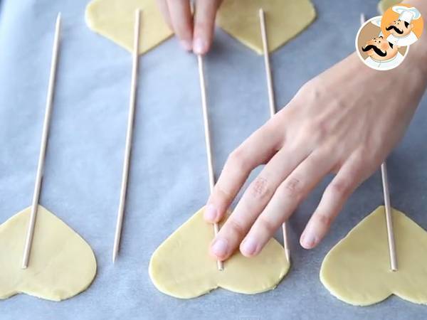 Hjärtformade Pie Pops för alla hjärtans dag - Beredning steg 2