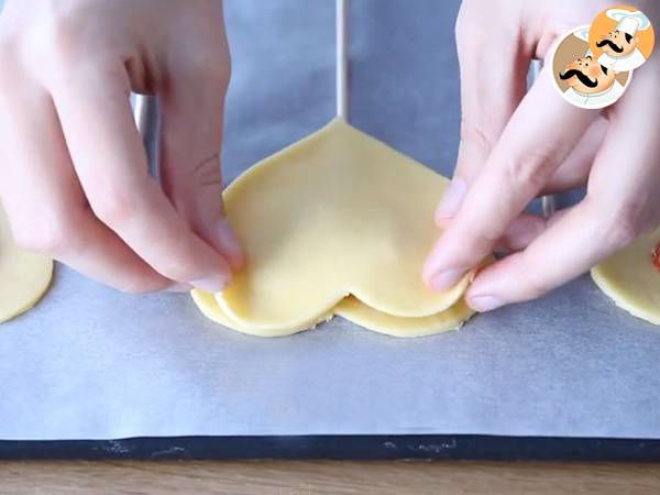 Hjärtformade Pie Pops för alla hjärtans dag - Beredning steg 4