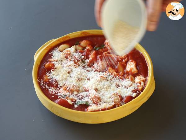 Snabb och tröstande gnocchigratäng med tomat och mozzarella - gnocchi alla sorrentina i ugnen - Beredning steg 5