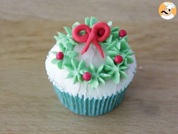 Cupcakes dekorerade för jul - Beredning steg 15