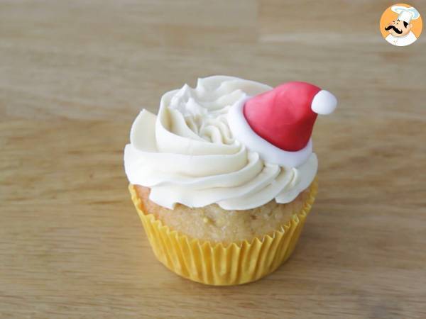 Cupcakes dekorerade för jul - Beredning steg 17