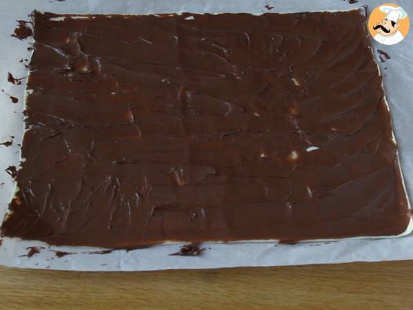 Smördegshjärtan med chokladpålägg för Alla hjärtans dag - Beredning steg 2
