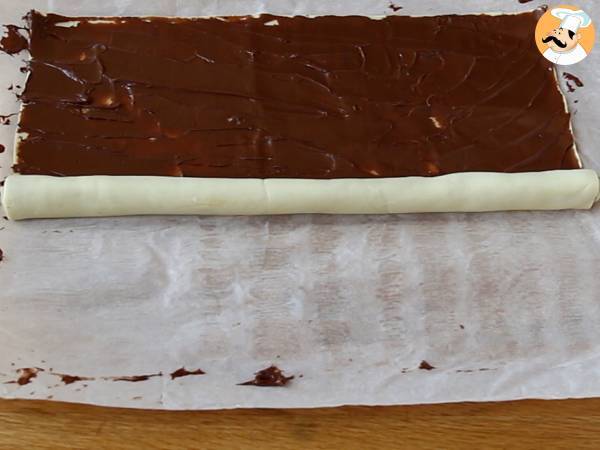 Smördegshjärtan med chokladpålägg för Alla hjärtans dag - Beredning steg 3