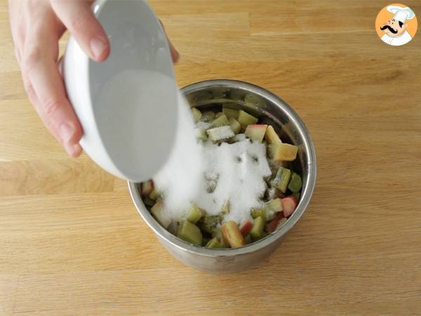 Enkel rabarberpaj - Beredning steg 1