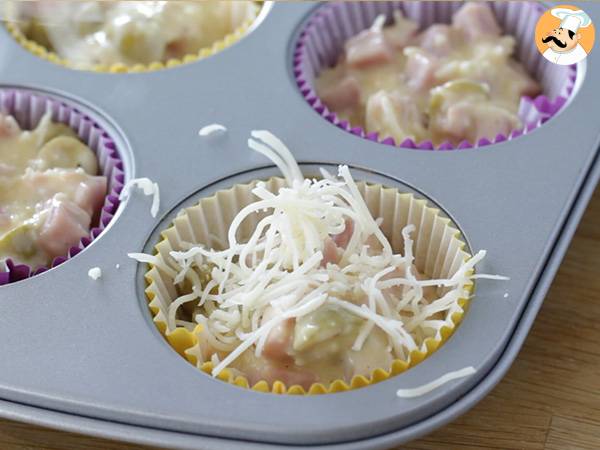 Salta muffins för aperitif - Beredning steg 4