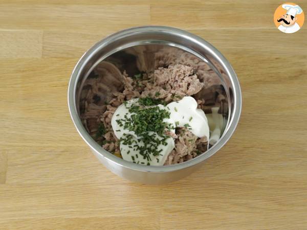 Rillettes av tonfisk - Beredning steg 1