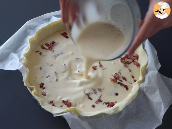 Lätt hemlagad quiche lorraine, den enkla receptet - Beredning steg 3