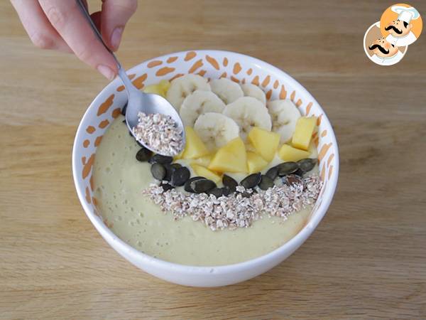 Smoothie bowl med mango och banan - Beredning steg 3