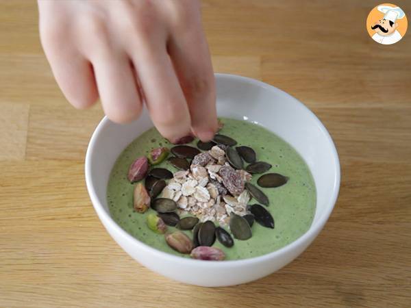Smoothie bowl kiwi mynta spenatskott - Beredning steg 3