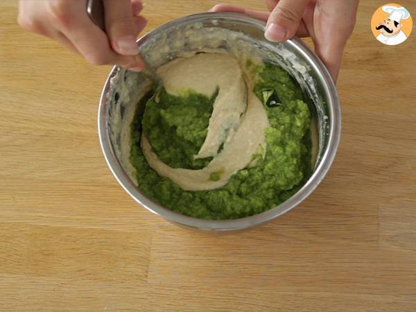 Moelleux av zucchini med Kiri-hjärta - Beredning steg 3