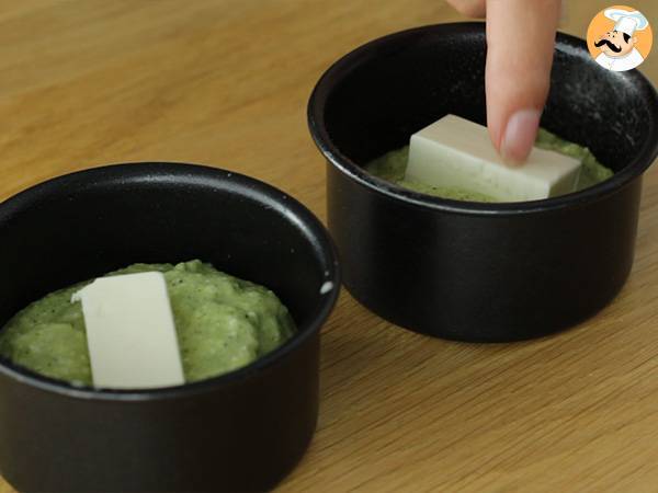 Moelleux av zucchini med Kiri-hjärta - Beredning steg 4