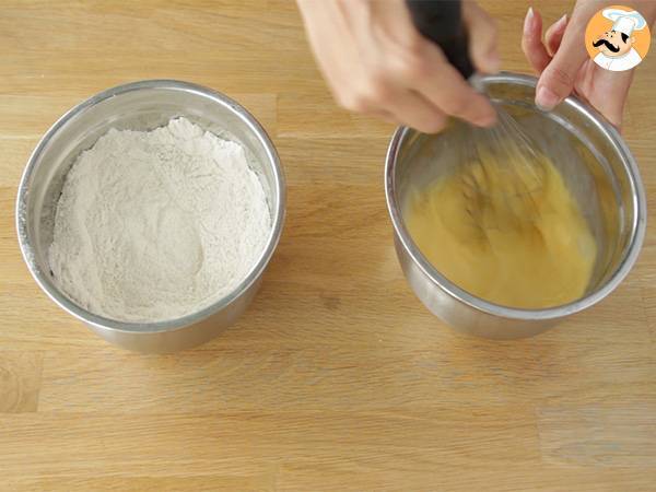 Muffins med chokladbitar, det amerikanska receptet - Beredning steg 1