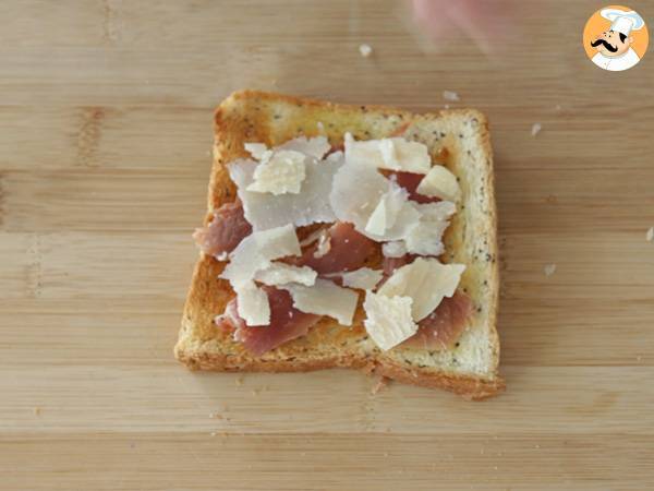 Bruschetta med fikon, parmesan och parmaskinka - Beredning steg 2