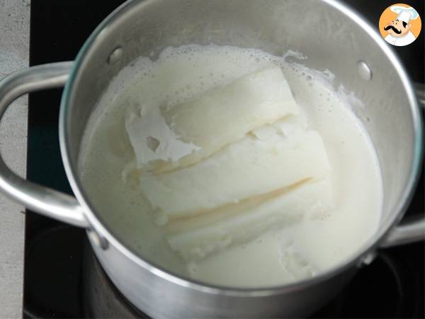Torsk i gräddsås, traditionellt portugisiskt recept - Beredning steg 1