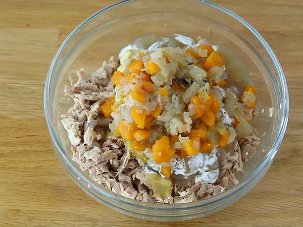 Kycklingrillettes med senap och pistagenötter - Beredning steg 4