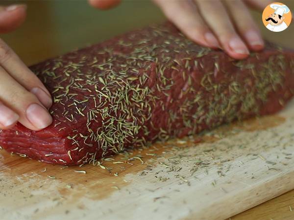Viande des Grisons eller torkat nötkött - Beredning steg 1