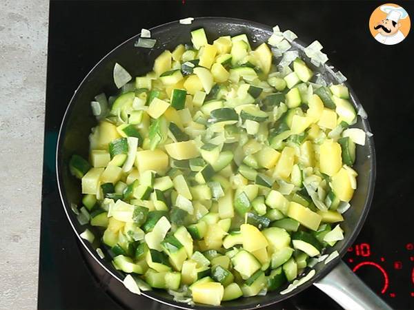 Vegansk shepherd's pie med zucchini och tofu - Beredning steg 4