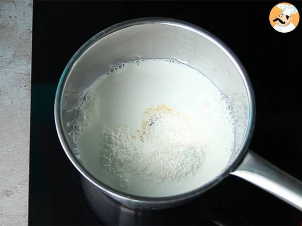Vegansk panna cotta med kokos - Beredning steg 1